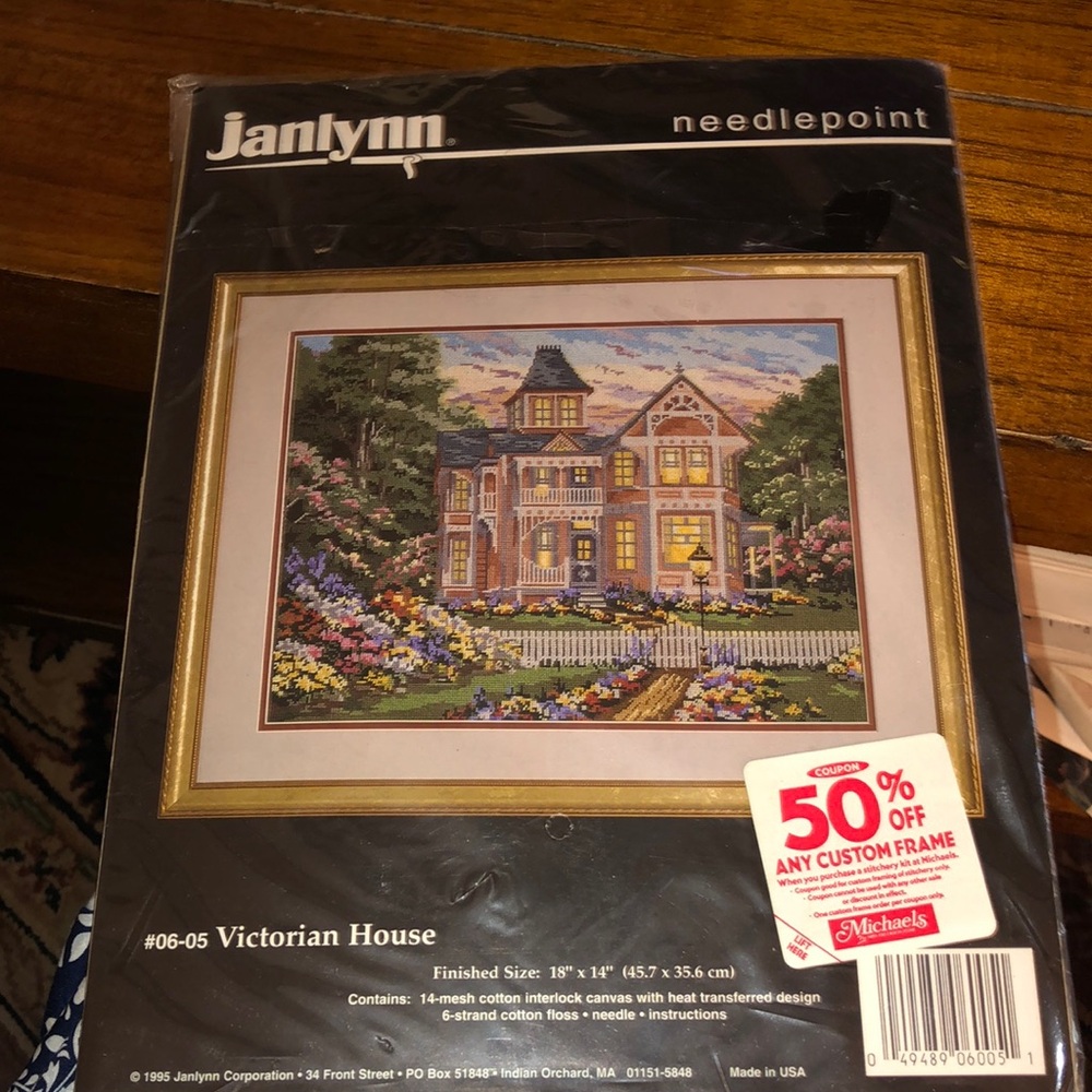 Janlynn Monarch Victorian House Needlepoint Embroidery Kit